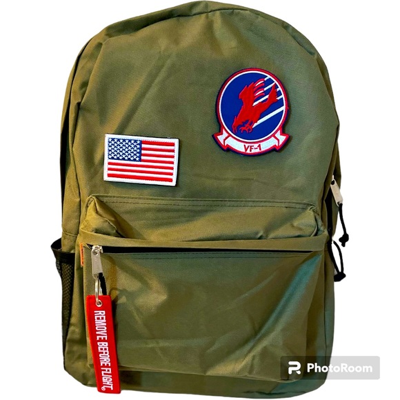 Top Gun Accessories Top Gun Army Green Book Bag Back Pack Pilot